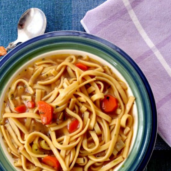 Chickenless Noodle Soup