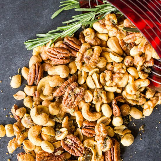 Rosemary Roasted Mixed Nuts