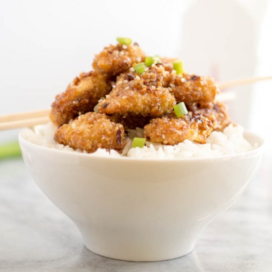 Easy Honey Garlic Sesame Chicken