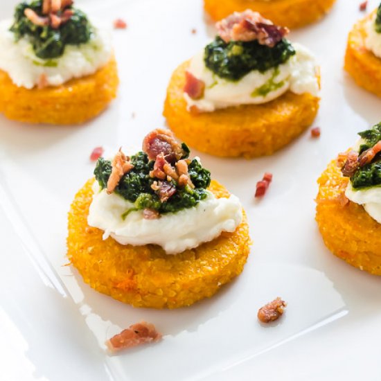 Sweet Potato Polenta Crostini