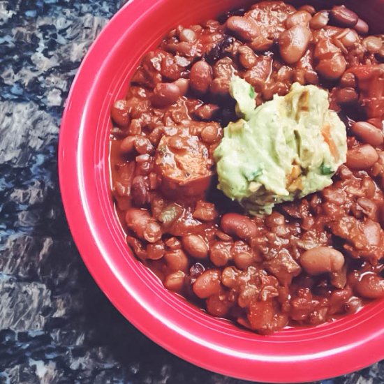 BBQ Red Beans and Lentil Stew