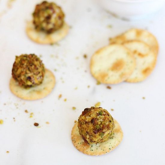 Pistachio Goat Cheese Truffles