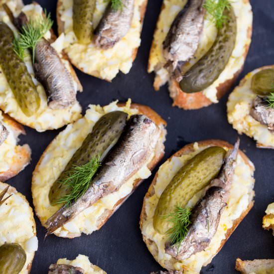 Egg Sprats Sandwich