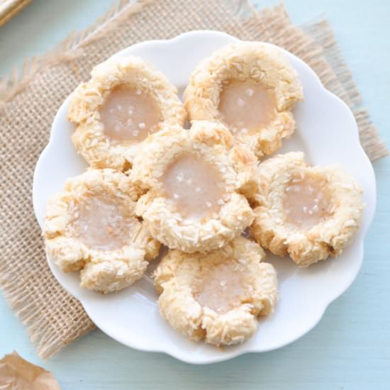 Salted Caramel Thumbprint Cookies