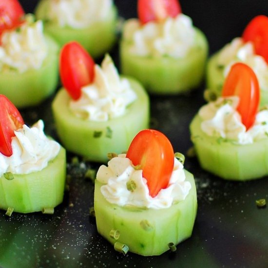 Stuffed Cucumber Bites