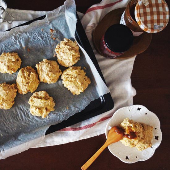 One Bowl Pumpkin Biscuits