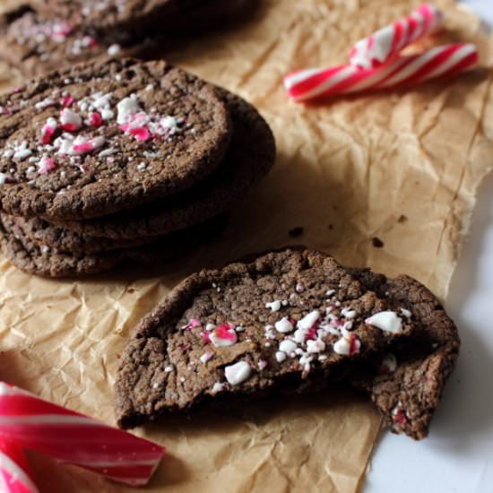 Chocolate and mint cookies