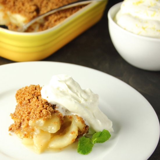 Pear and Ginger Snap Crisp