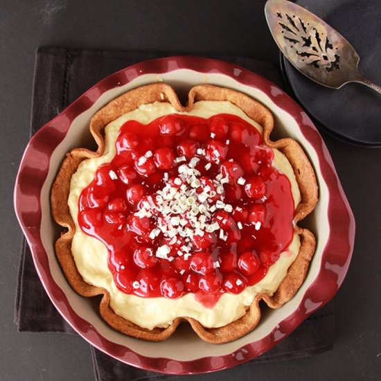 Cherry White Chocolate Cream Pie