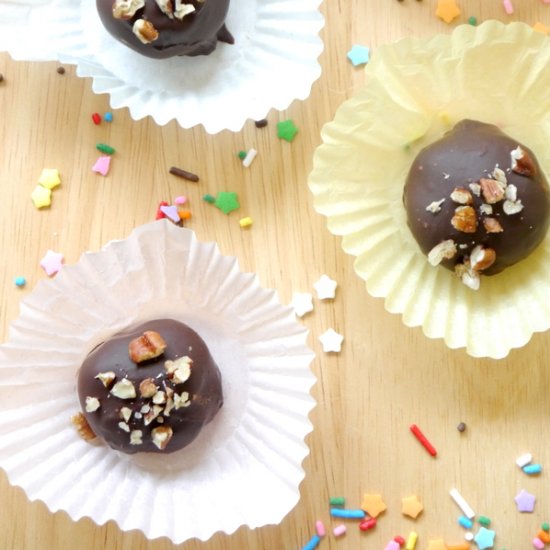 bourbon pecan chocolate truffles