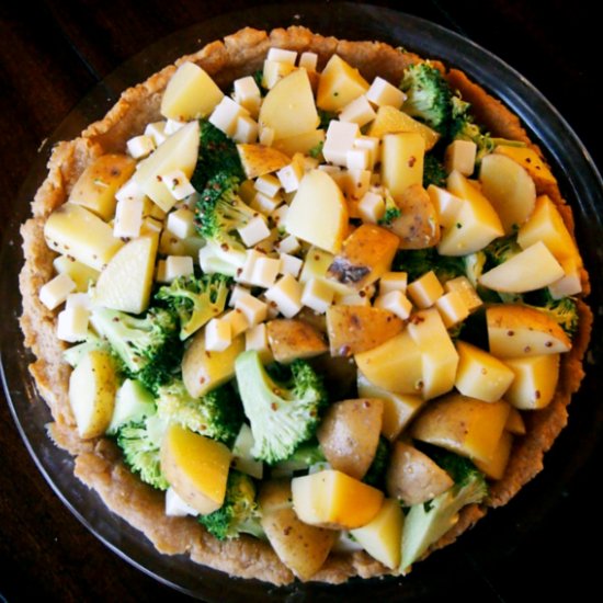 Broccoli, Potato and Gruyere Tart