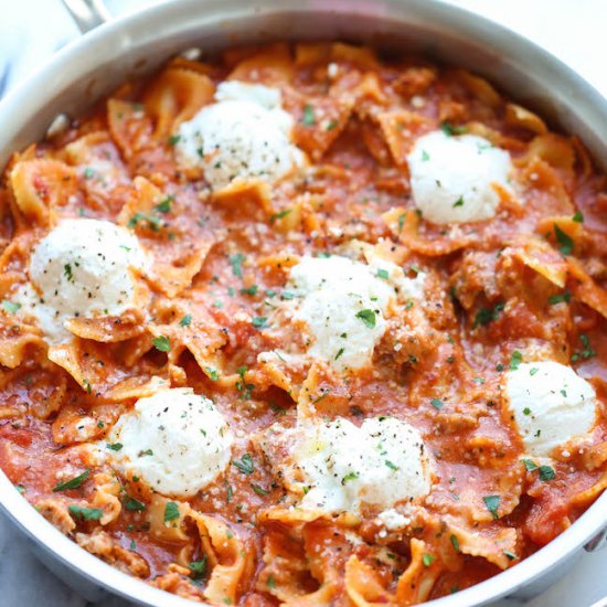 Easy One Pot Lasagna