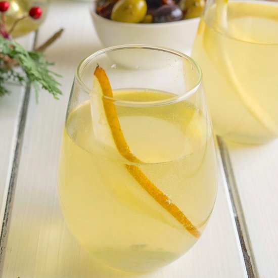 Pear Ginger Champagne Cocktail