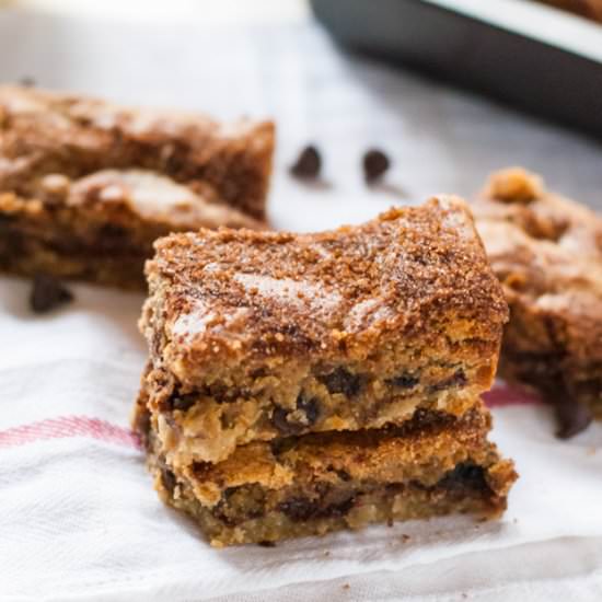 Snickerdoodle Choc Chip Blondies