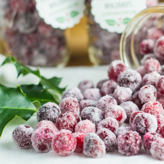 Homemade Sugared Cranberries