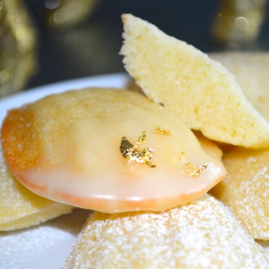 Orange Gold Glitter Madeleines