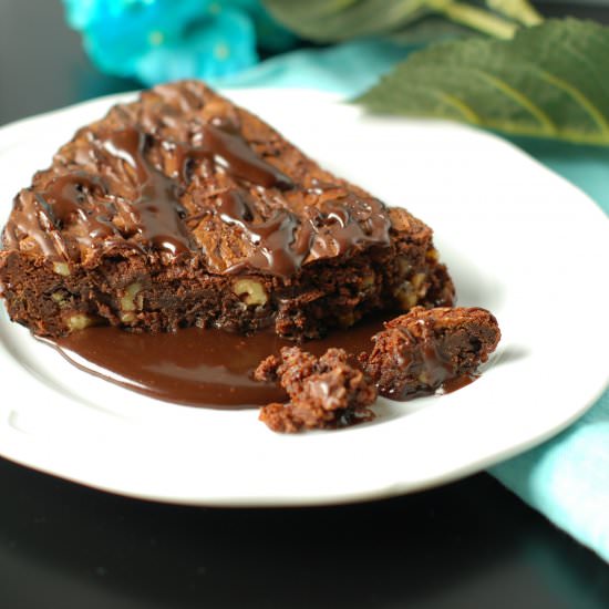 Chocolate Mint Brownie Tart