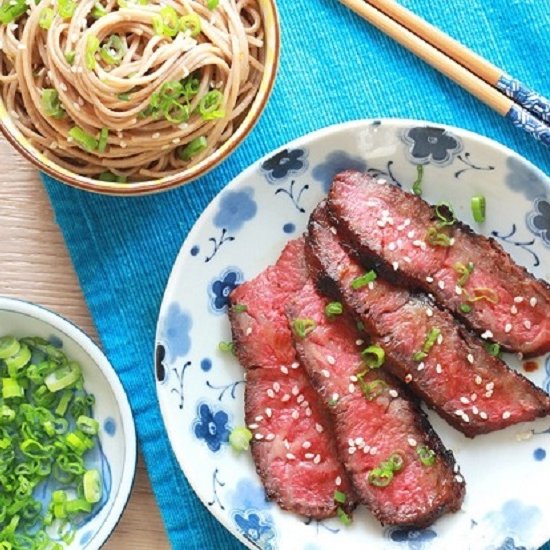 Miso Marinated Flat Iron Steak