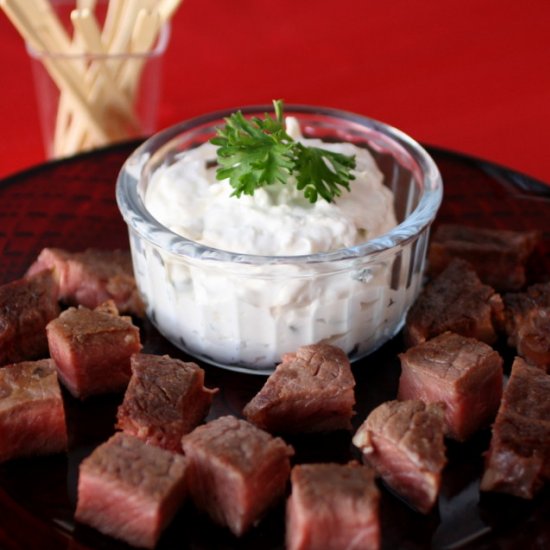 Steak Bites & Horseradish Cream