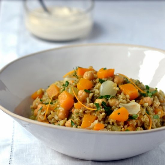 Freekeh with Butternut & Orange