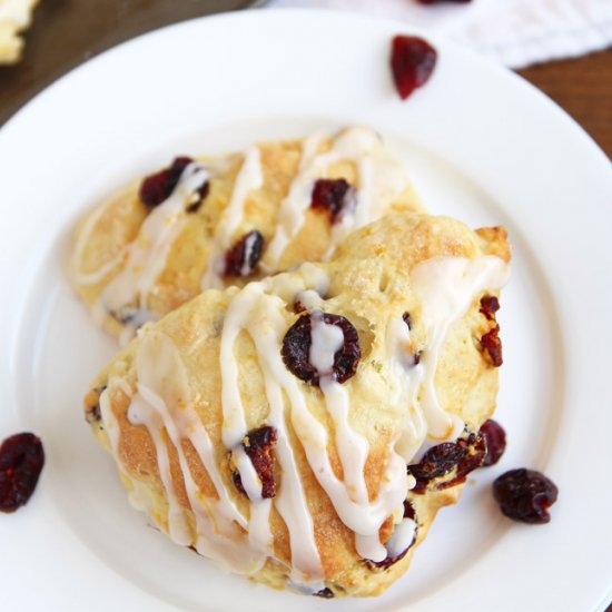 Meyer Lemon Cranberry Scones