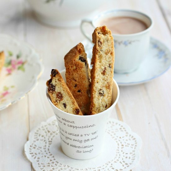 Lemon and Dry Fruit Biscotti