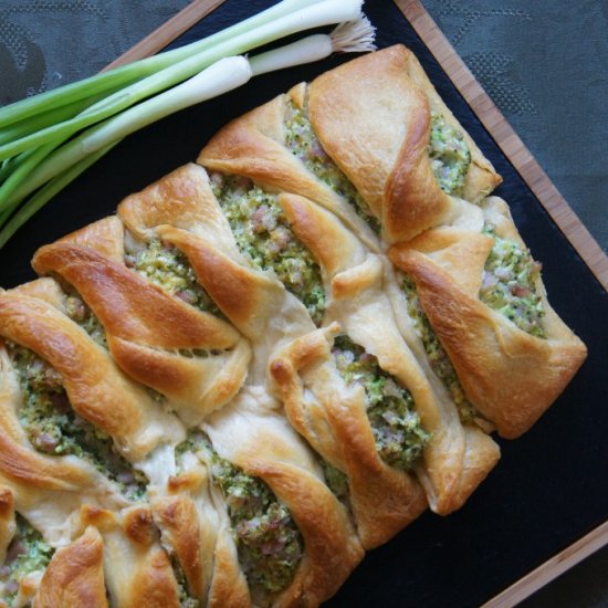 Croissant Broccoli Ham Cheese Braid