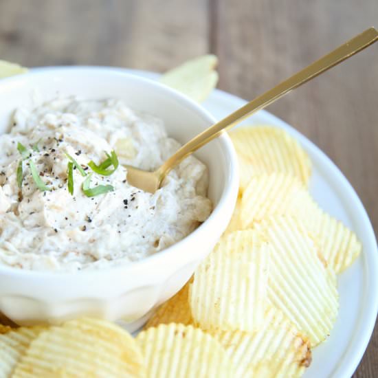 Pan Fried Onion Dip