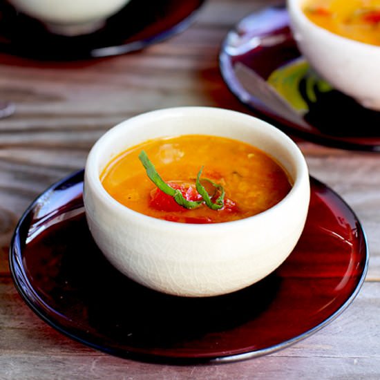 Roasted Pepper Red Lentil Soup