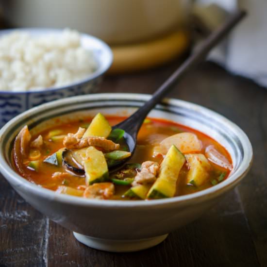 Spicy Pork and Zucchini Stew