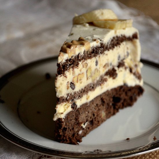 Chunky Monkey Ice Cream Cake