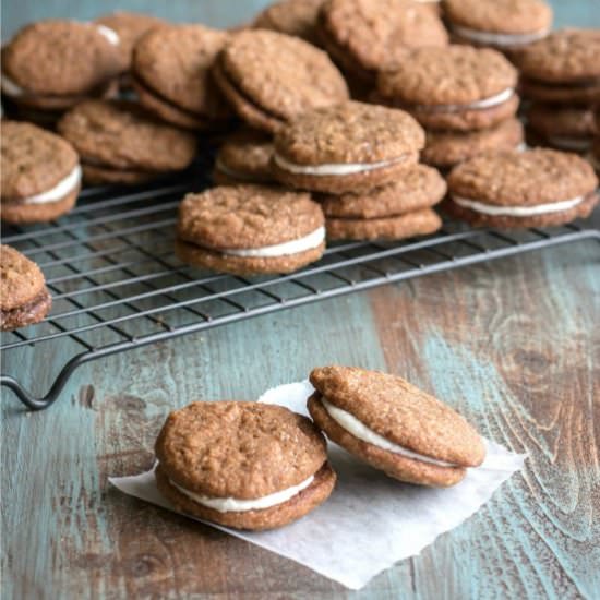 Dark and Stormy Oatmeal Cream Pies