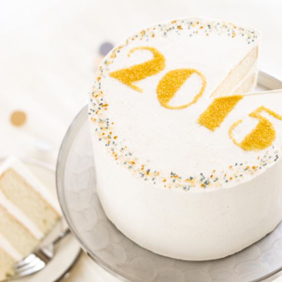 Sprinkle New Years Eve Cake