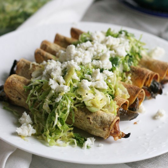 Queso Panela and Poblano Taquitos