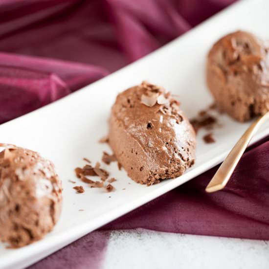 Smooth chocolate mousse