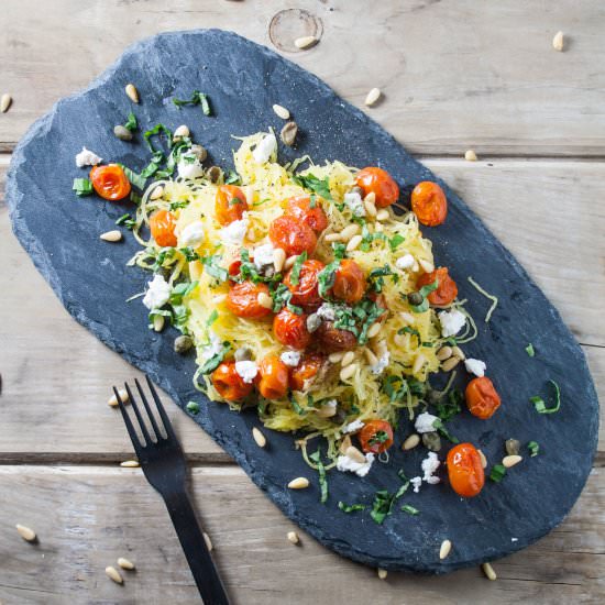 Tomato Basil Spaghetti Squash