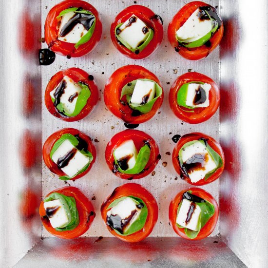 Tomato Mozzarella Caprese Bites