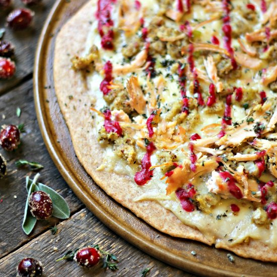 Holiday Leftovers Whole Grain Pizza