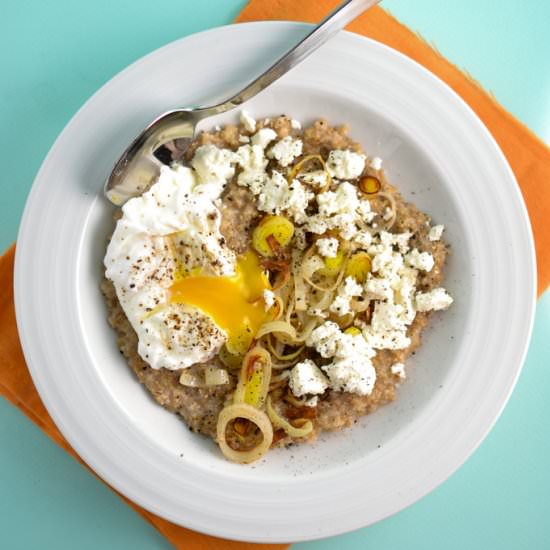 Steel Cut Oats with Poached Egg