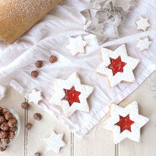 Hazelnut Star Cookies