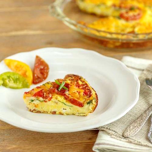 Bacon Spinach Ricotta Frittata