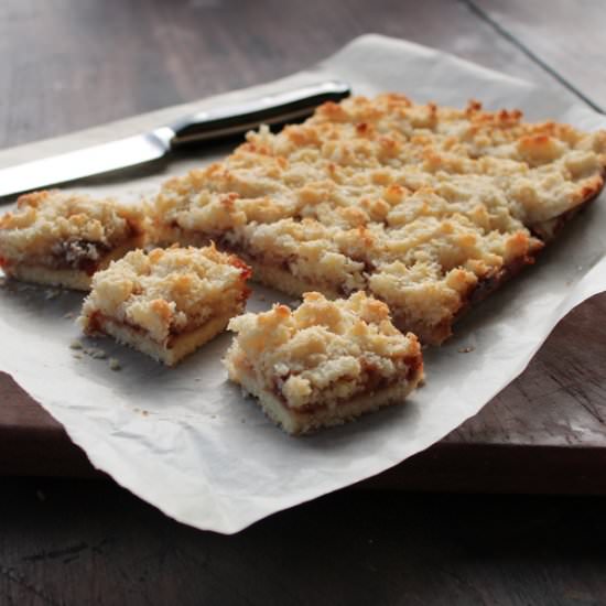 Coconut Jam Slice