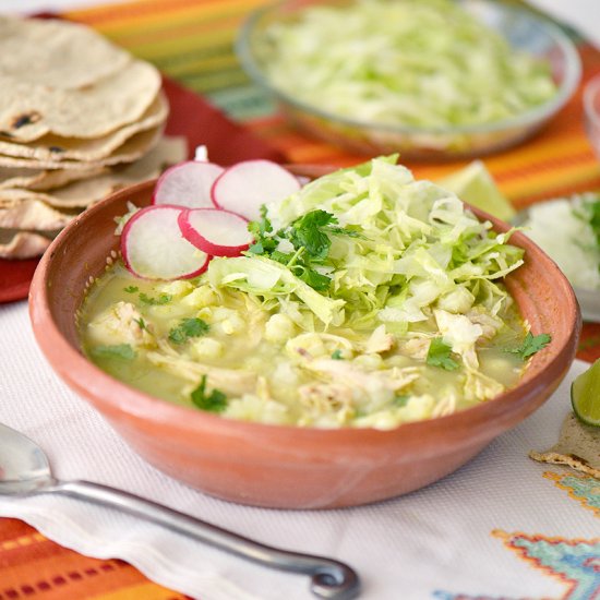 Green Pozole with Chicken