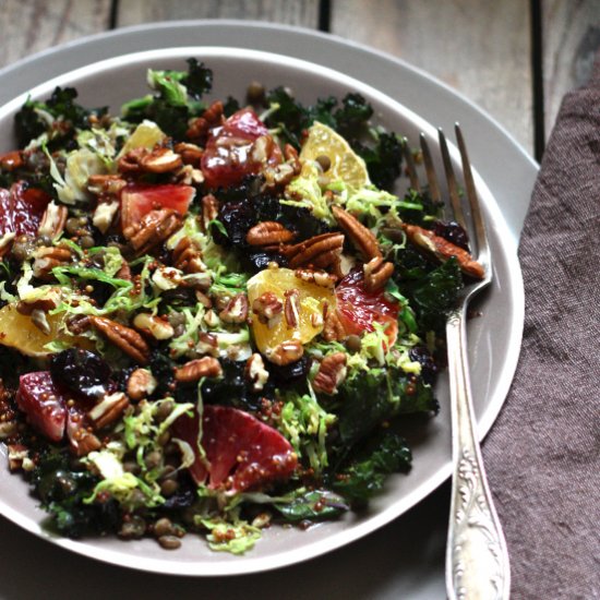 Brussels Sprout and Cranberry Salad