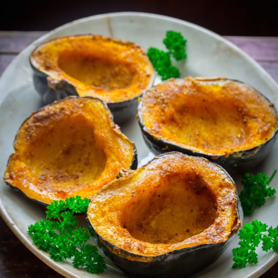 Curry Roasted Acorn Squash