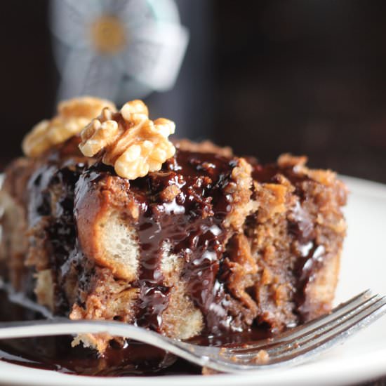 Dark Chocolate Stout Bread Pudding