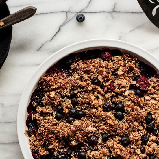 Mixed Berry Quinoa Crumble