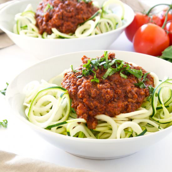 Zucchini Noodles with Bolognese