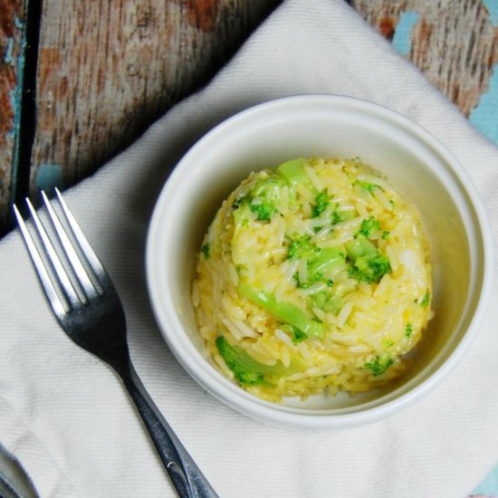 Cheesy Broccoli Rice {for One}