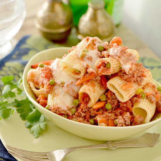 Vegetable Melange Beef Rigatoni